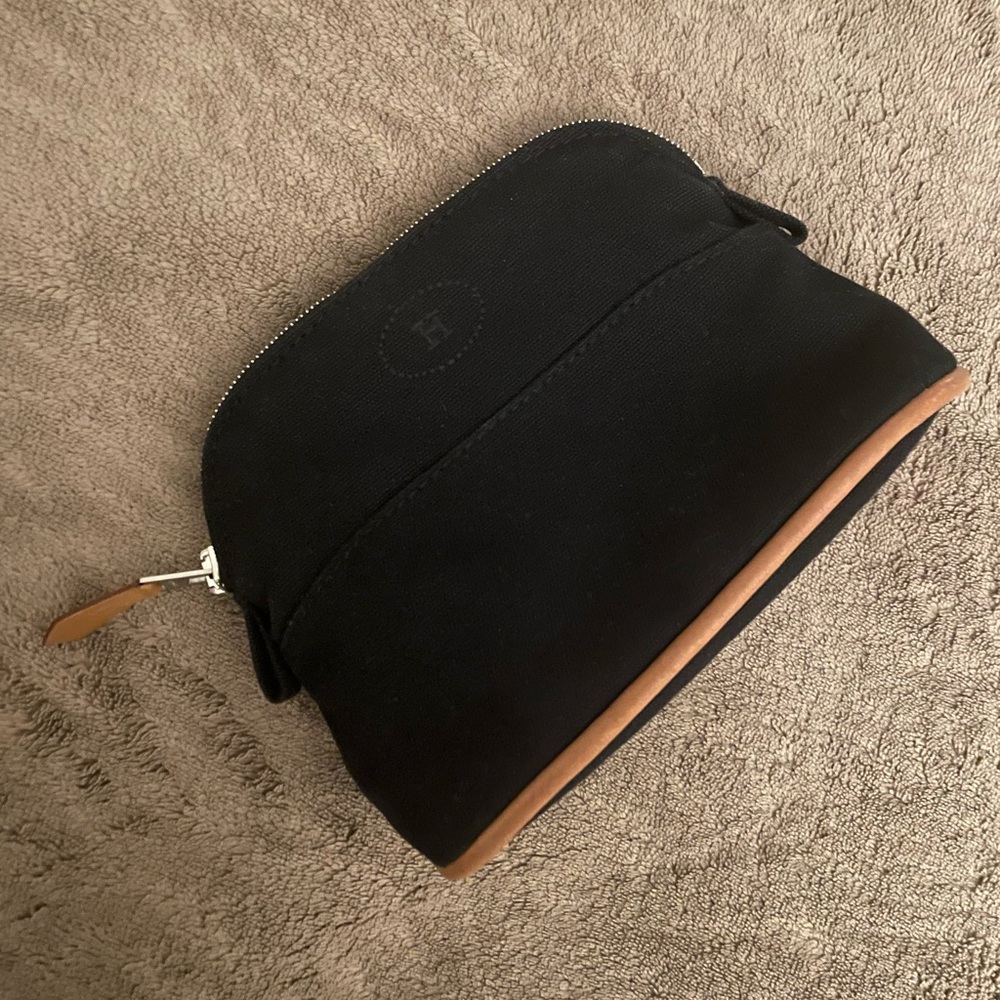 HERMES Bolide Mini Travel Cometic Pouch Black